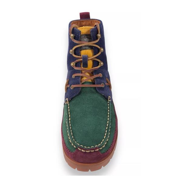 POLO Ralph Lauren Country Ranger Color Block RRL Corduroy Boots Mens 11.5 New